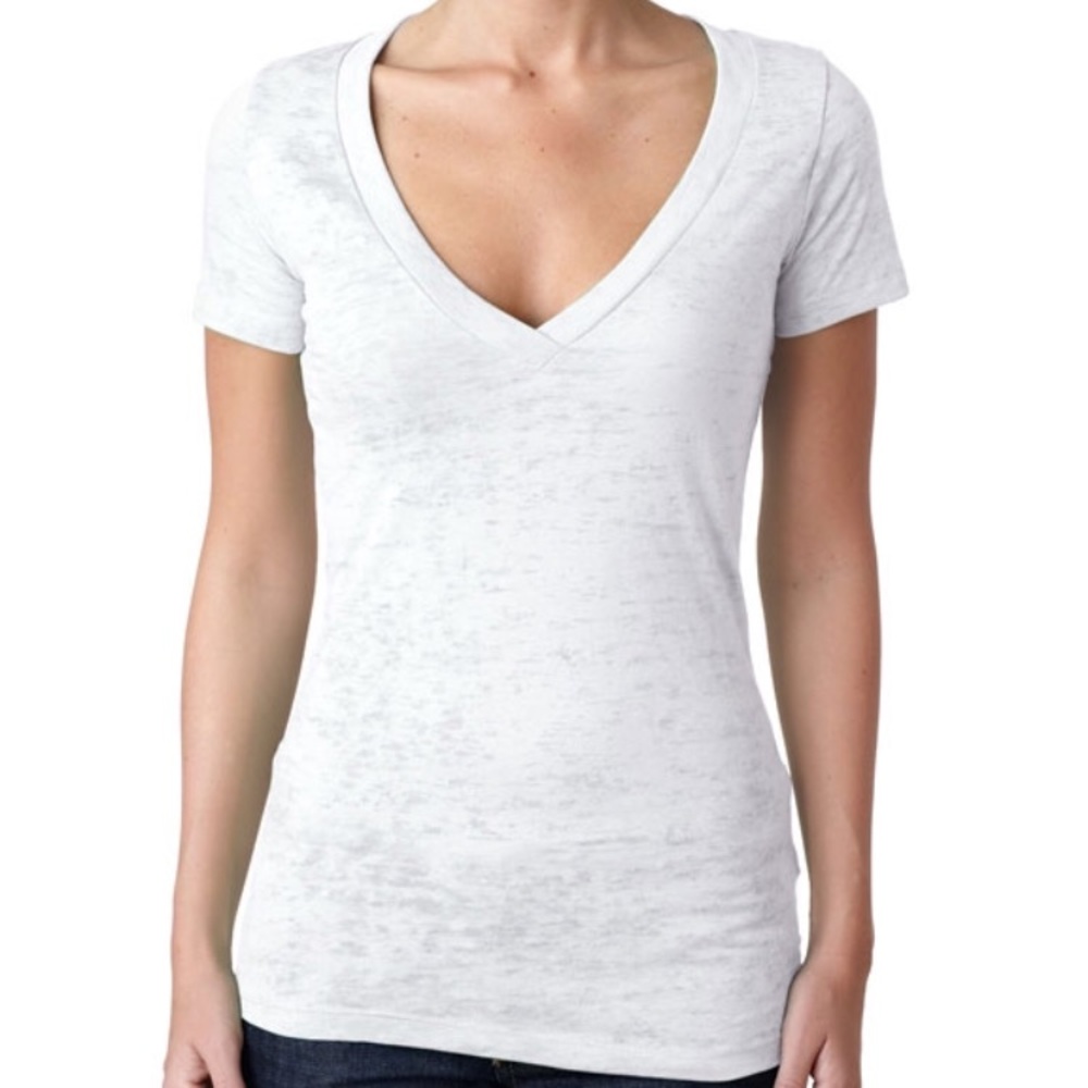 Next Level Ladies Crossover Burnout V-neck Shirt
